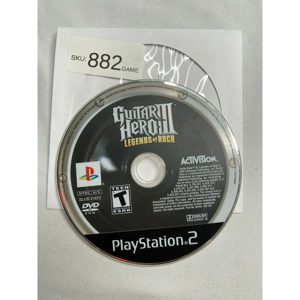 Guitar Hero III Legends of Rock Sony PlayStation 2